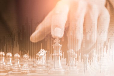 Finansal yatırım konsepti için uygun borsa veya önx ticaret grafiği ve şamdan grafiği. Ekonomik trendler iş fikri ve tüm sanat tasarımı için arka plan. Soyut finans arkaplanı.