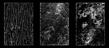 Siyah beyaz grunge. Tehlike örtüsü dokusu. Soyut yüzey tozu ve kaba duvar arkaplanı kavramı. Sıkıntı illüstrasyonu, grunge etkisi yaratmak için basitçe nesnenin üzerine yerleştirilir. Vektör EPS10.
