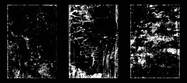 Siyah beyaz grunge. Tehlike örtüsü dokusu. Soyut yüzey tozu ve kaba duvar arkaplanı kavramı. Sıkıntı illüstrasyonu, grunge etkisi yaratmak için basitçe nesnenin üzerine yerleştirilir. Vektör EPS10.