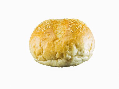 Beyaz arka plan üzerinde seçici odak izole taze ekmek