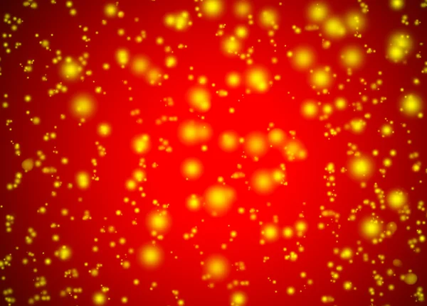 Abstrato vermelho luzes fundo natal fundo com snowfla — Fotografia de Stock