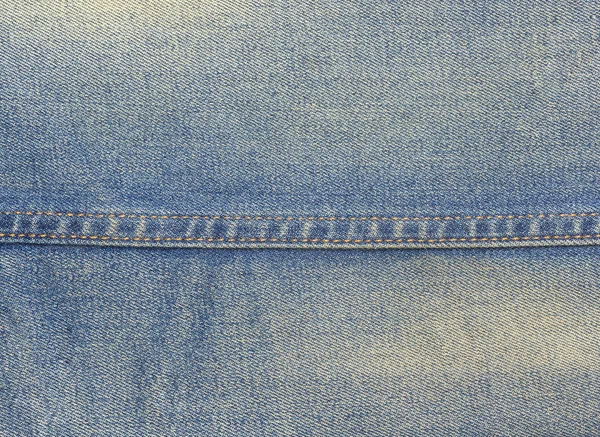 Closeup of denim jeans texture with seams — Stock Photo, Image