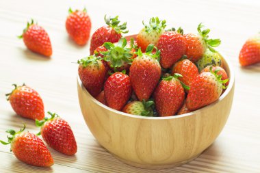 close up of group of fresh red strawberry clipart