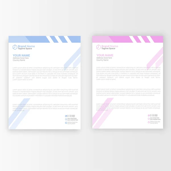 Abstract Letterhead Design Modern Business Letterhead Design Creative Template Design — Stock Vector