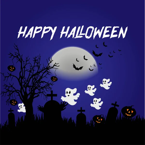 Halloween Modèles Message Médias Sociaux Happy Halloween Square Poster Bannière — Image vectorielle