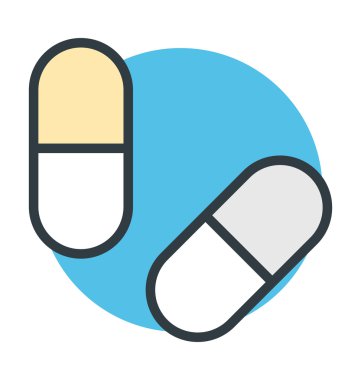 Kapsül vektör simgesi