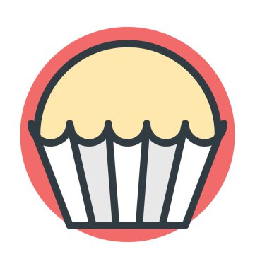 Muffin vektör simgesi