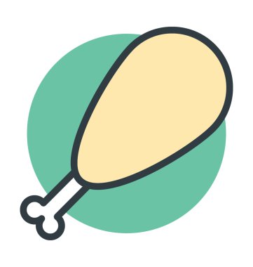 Bacak parçası vektör simgesi