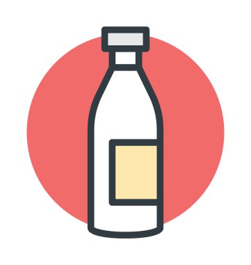 süt şişesi vektör simgesi