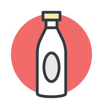 süt şişesi vektör simgesi