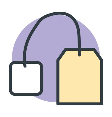 çay poşeti vektör simgesi