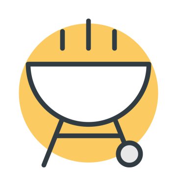 Barbekü vektör simgesi