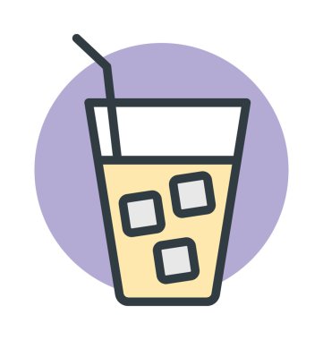 Soğuk içecek vektör simgesi