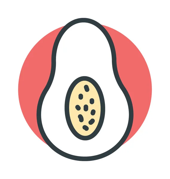 Vector de Aguacate Icono — Vector de stock