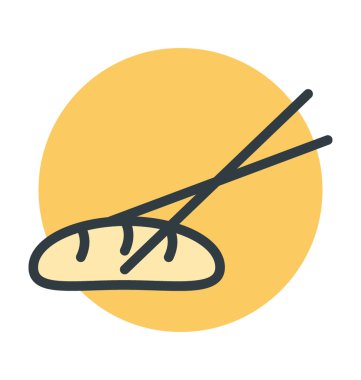 Oryantal yiyecek vektör simgesi