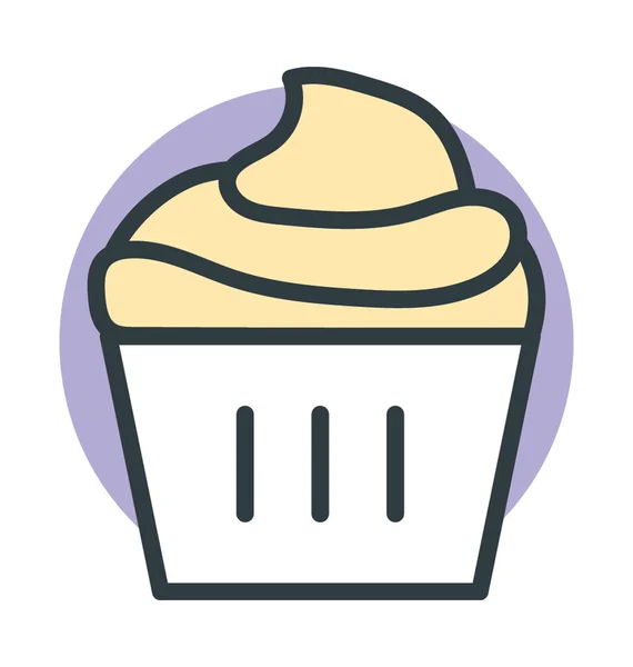 Cupcake vector icono — Archivo Imágenes Vectoriales