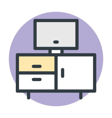 TV standı vektör simgesi