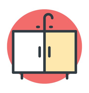 Mutfak lavabo vektör simgesi