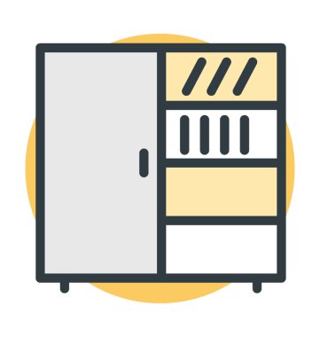 Kitap raf vektör simgesi