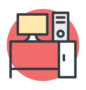 Bilgisayar tablo vektör simgesi