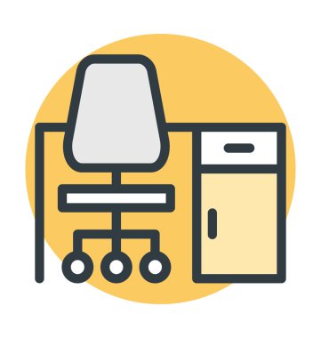 ofis masası vektör simgesi