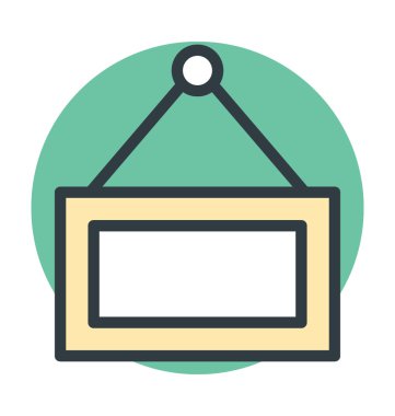 Çerçeve vektör simge asılı