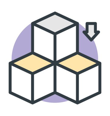 Kutuları vektör simgesi