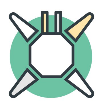 Tekne direksiyon vektör simgesi