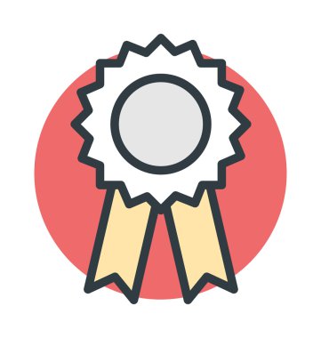 Şerit rozet vektör simgesi