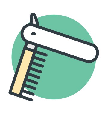 Ustura vektör simge berber