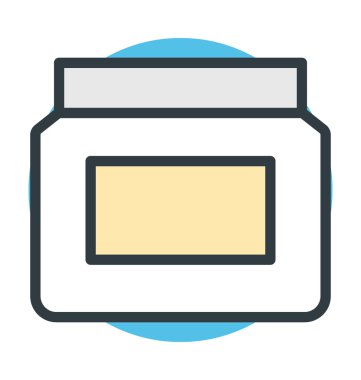 krema kavanozu vektör simgesi