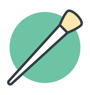 Makyaj fırça vektör simgesi