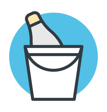 Şarap kovası vektör simgesi