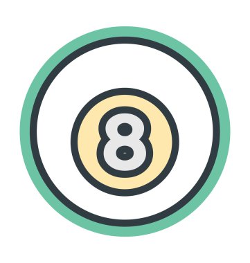 Bilardo topu vektör simgesi