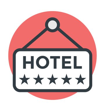 Hotel tabela vektör simgesi