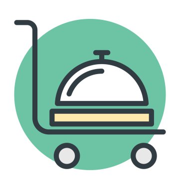 Yiyecek arabası vektör simgesi