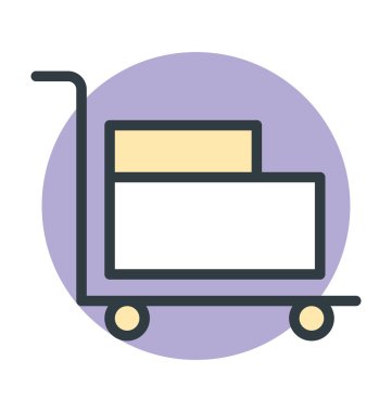 Bagaj arabası vektör simgesi