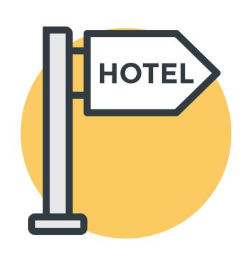 Otel tabela vektör simgesi