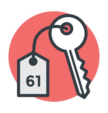 Oda anahtar vektör simgesi