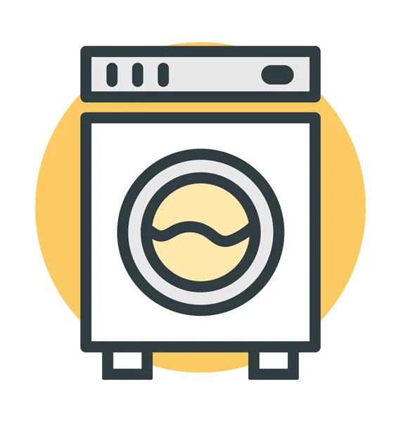 Máquina de lavar ícone vetor — Vetor de Stock