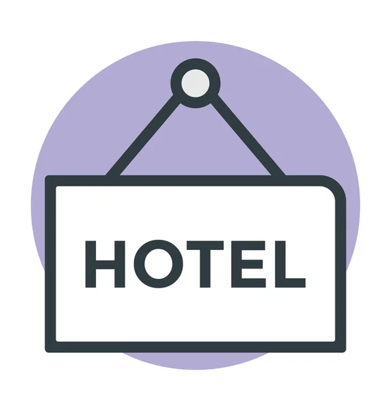 Letrero de Hotel Vector icono — Vector de stock