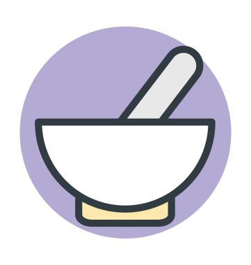 Harç havaneli vektör simgesi