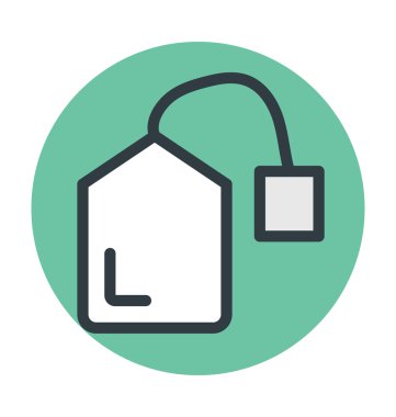 çay poşeti vektör simgesi