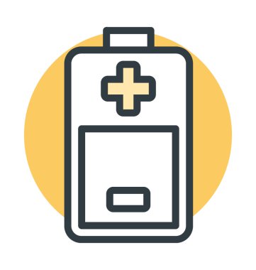 Düşük pil vektör simgesi