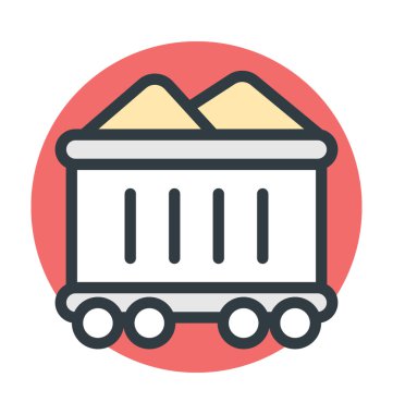 Mayın sepeti renkli vektör simgesi