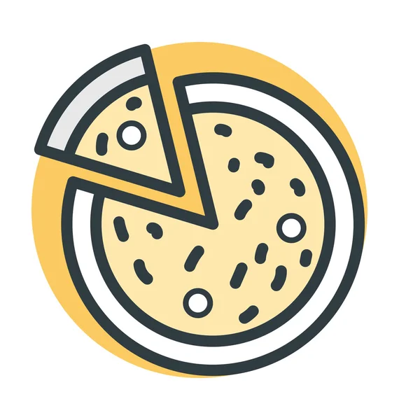 Pizza Vector Icon — Stock Vector