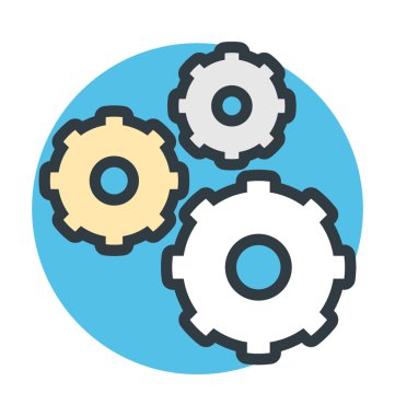 Gears'ı renkli vektör simgesi
