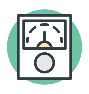 Dijital multimetre renkli vektör çizim