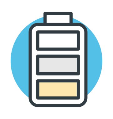 Tam pil renkli vektör simgesi