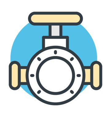 Yangın hidrant renkli vektör simgesi